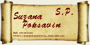 Suzana Popsavin vizit kartica